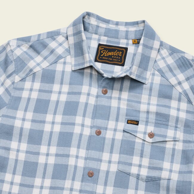 Howler Brothers La Grange Lightweight Flannel - Cohen Plaid : Iron Blue