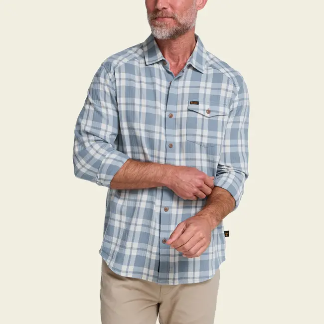 Howler Brothers La Grange Lightweight Flannel - Cohen Plaid : Iron Blue