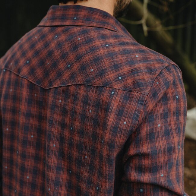 Howler Brothers La Grange Lightweight Flannel - Franklin Plaid : Brick House
