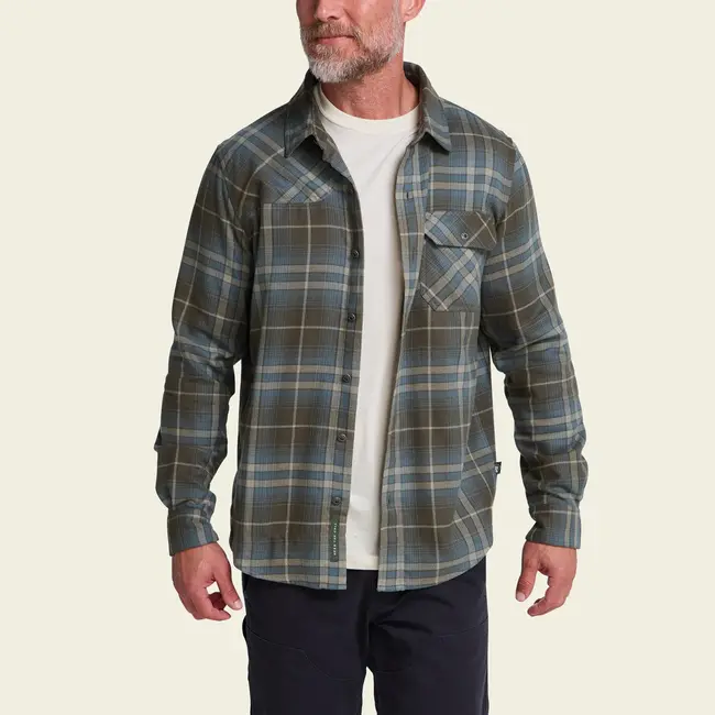 Howler Brothers Harker's Flannel - Kempton Plaid : Beluga