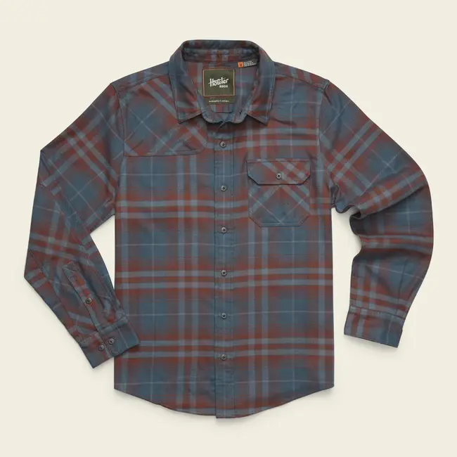 Howler Brothers Harker's Flannel - Kempton Plaid : Dark Slate