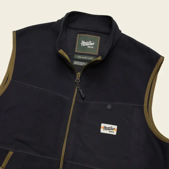 Howler Brothers Free Range Fleece Vest - Carbonite
