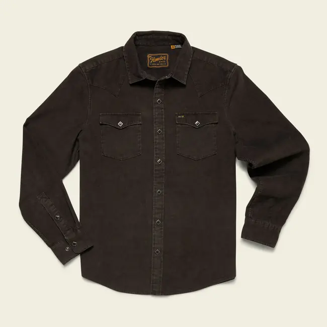 Howler Brothers Banning Corduroy Snapshirt - Antique Black