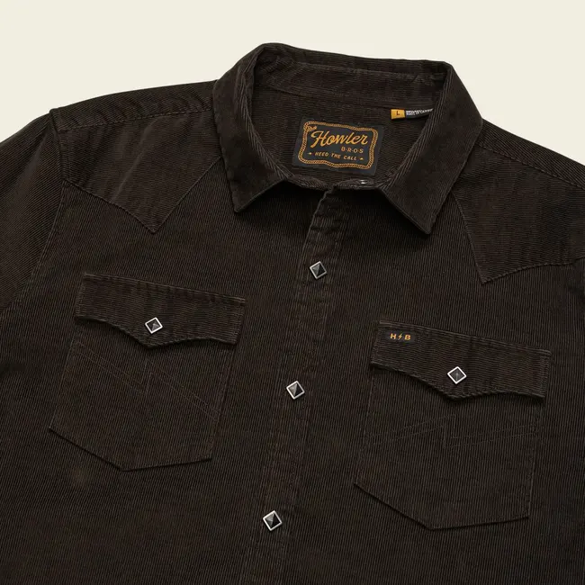 Howler Brothers Banning Corduroy Snapshirt - Antique Black