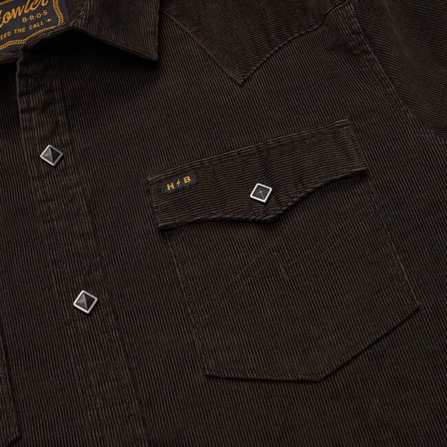 Howler Brothers Banning Corduroy Snapshirt - Antique Black