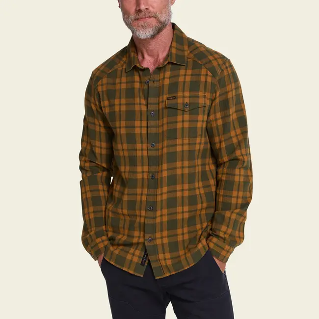 Howler Brothers La Grange Lightweight Flannel - Cohen Plaid : Forest