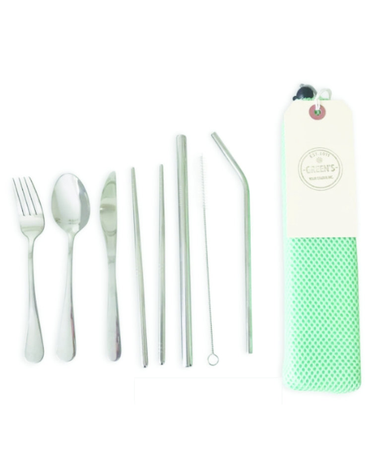 Green's Your Colour Teal | Reusable Stainless Steel Utensil Kit