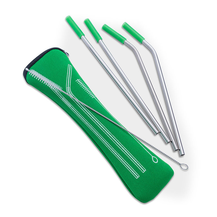 Abbott Green | 4 Straws & Brush in Pouch