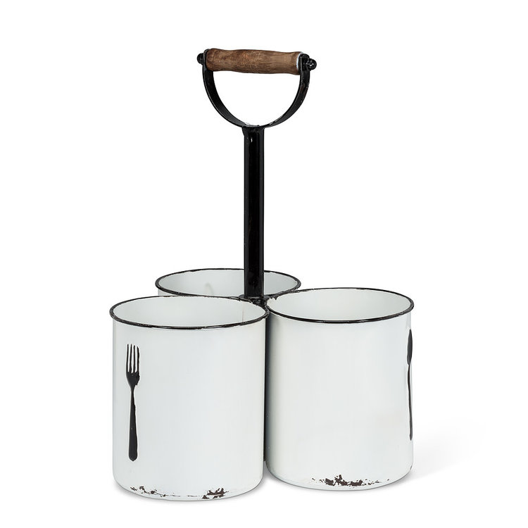 Abbott Triple Cutlery Caddy with Handle