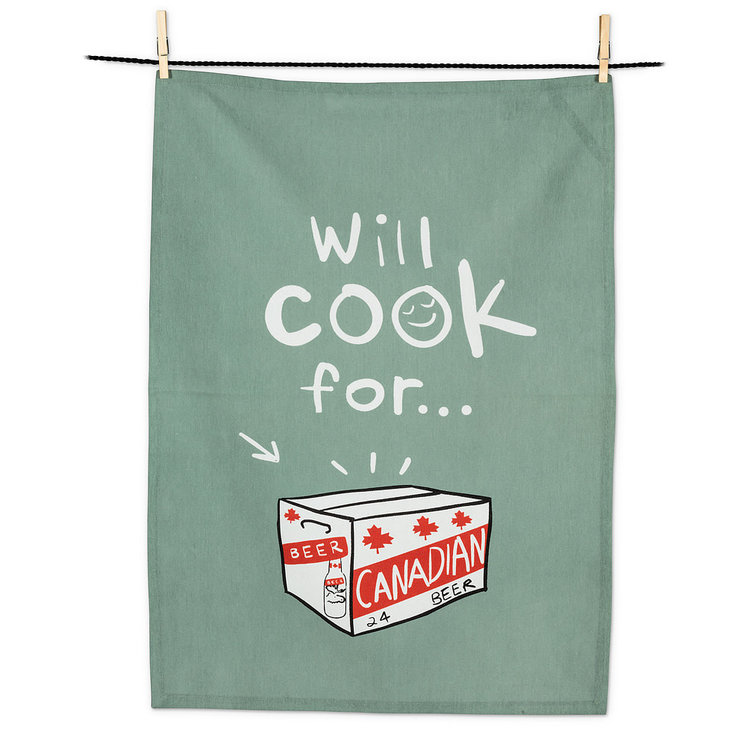 Will Cook for Beer | Tea Towel