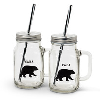 Cottage Life Bear Mugs with Straw