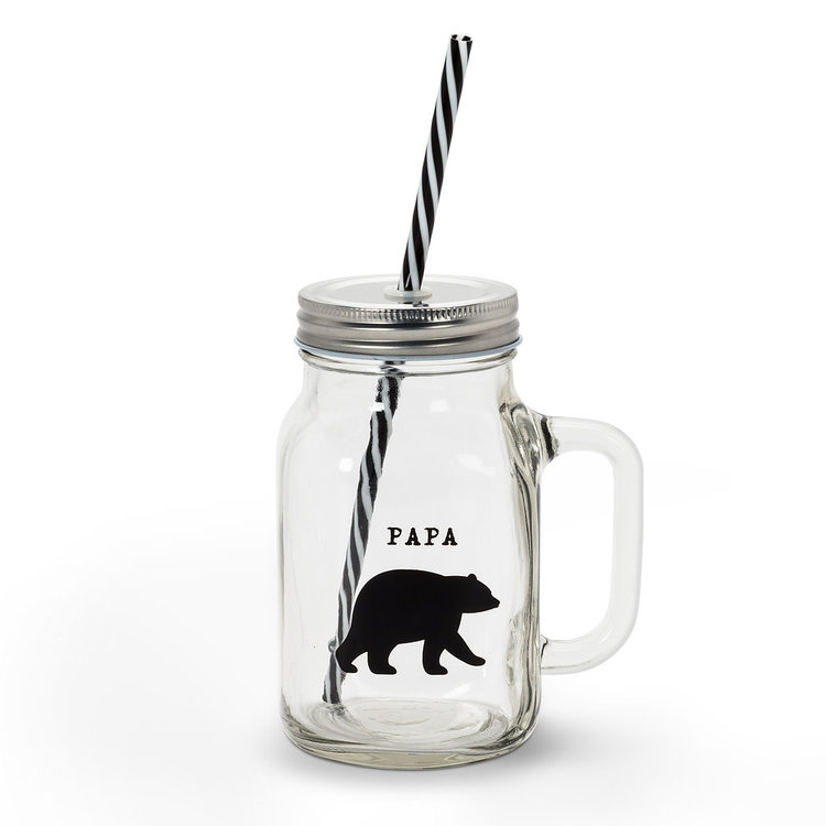 Cottage Life Bear Mugs with Straw