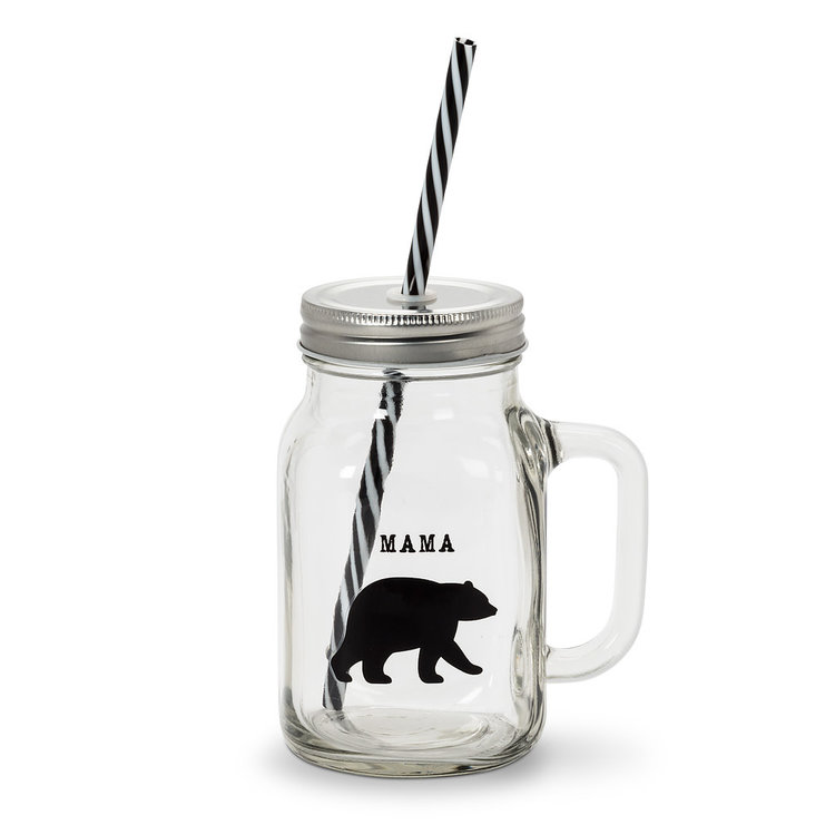 Cottage Life Bear Mugs with Straw