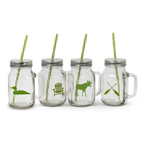 Cottage Life Icon Mugs with Straw
