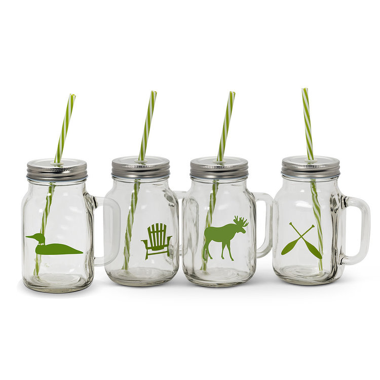 Cottage Life Icon Mugs with Straw