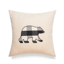 Cottage Life Check Plaid Bear | Pillow