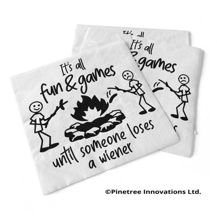 Pinetree Innovations It's All Fun & Games | Beverage Napkin