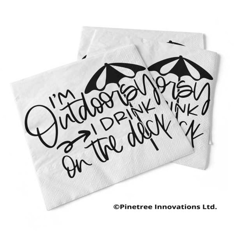 Pinetree Innovations 012-028 - I'm Outdoorsy | Beverage Napkin