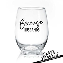 Pinetree Innovations Because Husbands | 17 oz Stemless Goblet