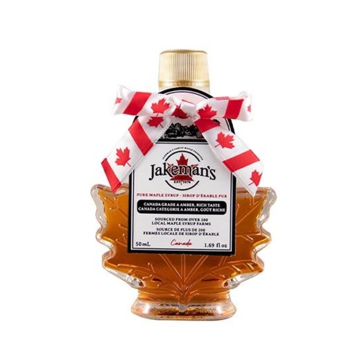 Jakeman's Maple Products Pure Maple Syrup | 50ml Autumn Leaf Glass