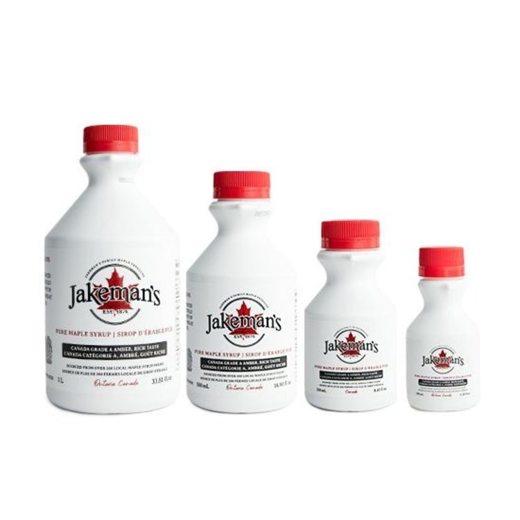 Jakeman's Maple Products Pure Maple Syrup | 100ml Plastic Jug Pack of 3