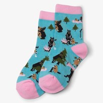 Little Blue House by Hatley Kids Life in the Wild Pink | Crew Socks