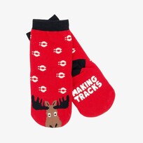 Little Blue House by Hatley Kids Moose on Red | Grip Socks