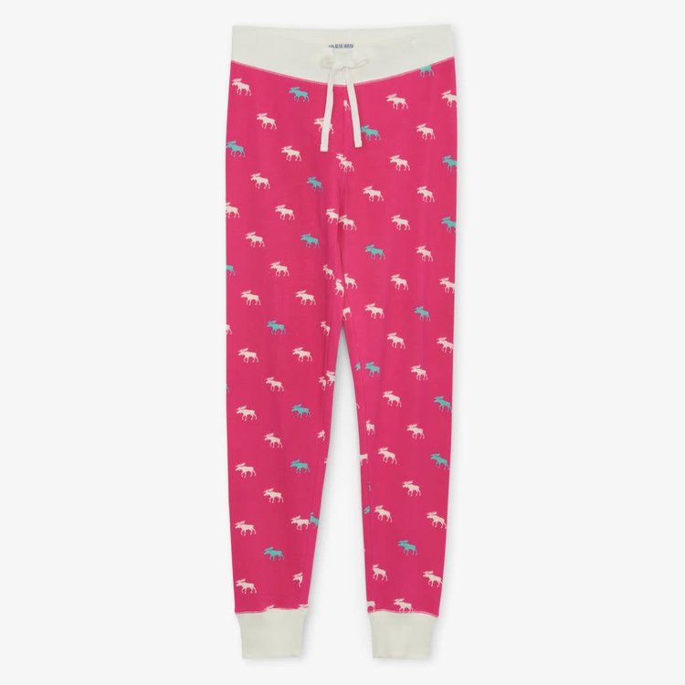Little Blue House by Hatley Raspberry Moose | Sleep Leggings