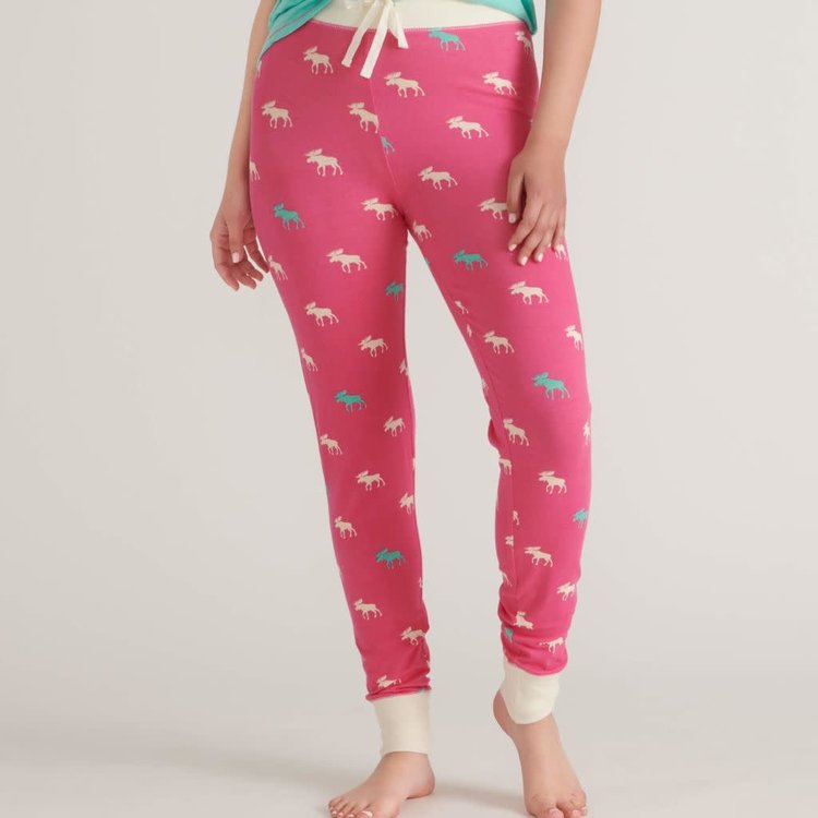 Little Blue House by Hatley Raspberry Moose | Sleep Leggings