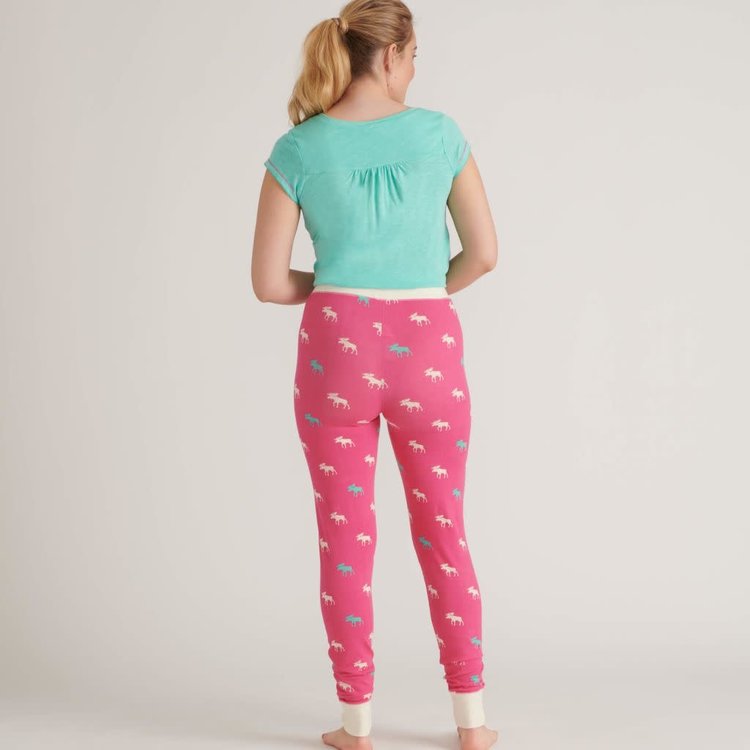 Little Blue House by Hatley Raspberry Moose | Sleep Leggings