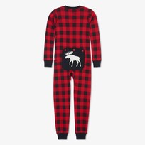 Little Blue House by Hatley Moose on Plaid | Union Suit
