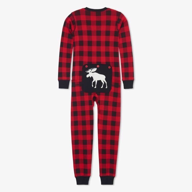 Little Blue House by Hatley Moose on Plaid | Union Suit