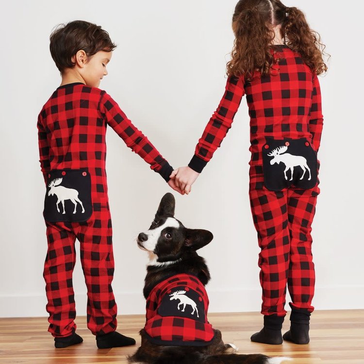 Little Blue House by Hatley Moose on Plaid | Union Suit
