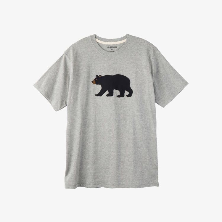 Little Blue House by Hatley Bear on Grey | Tee