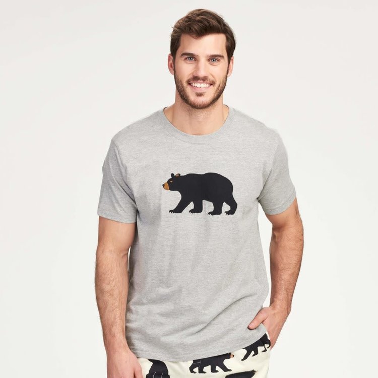 Little Blue House by Hatley Bear on Grey | Tee