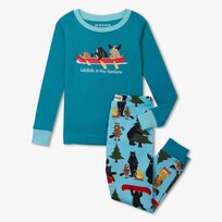Little Blue House by Hatley Kids Life in the Wild Blue | Applique Pajama Set