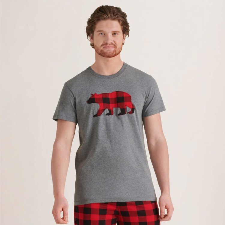 Little Blue House by Hatley Red Plaid Bear | Tee