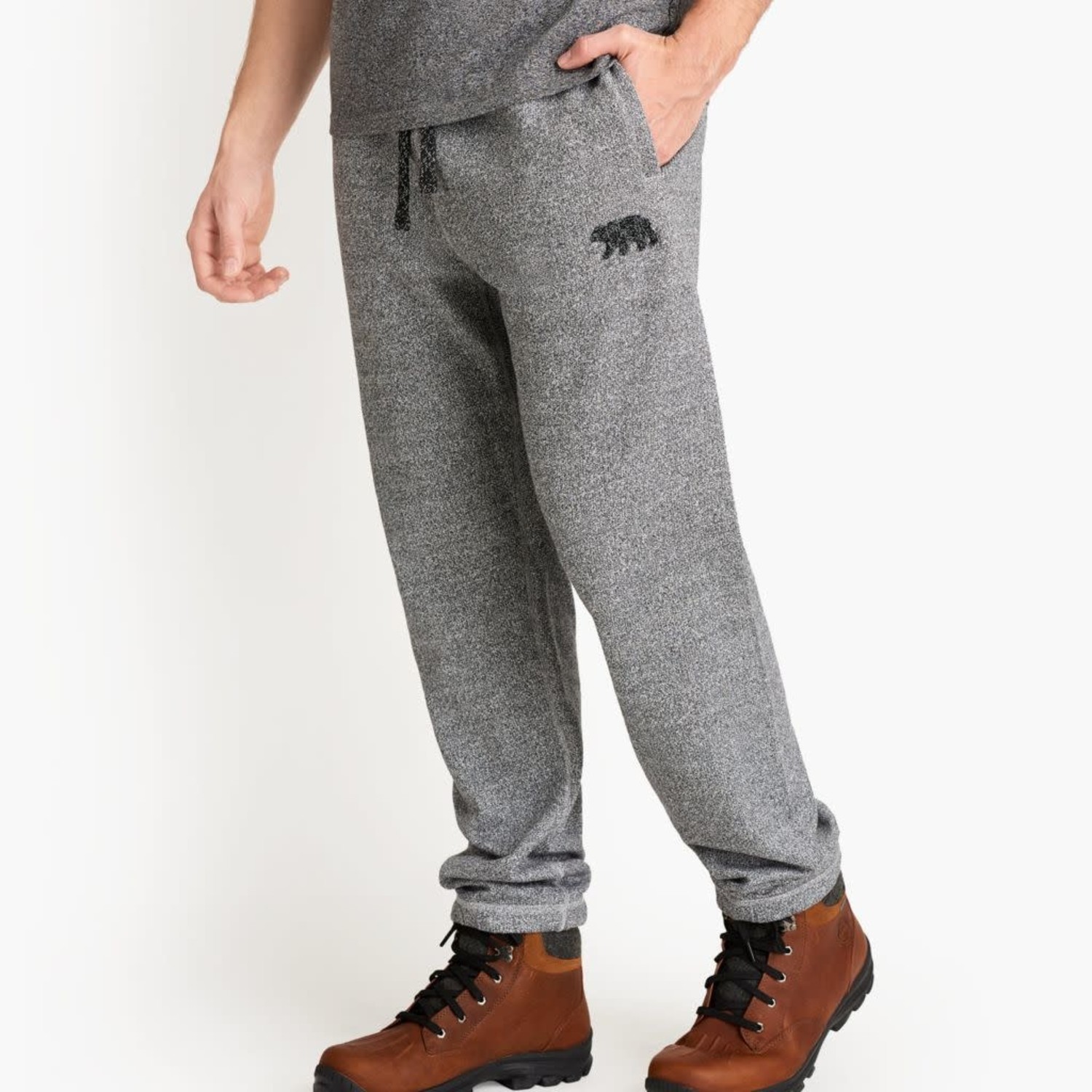 Little Blue House by Hatley Marled Grey Bear | Heritage Jogger