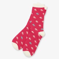 Little Blue House by Hatley Raspberry Moose | Crew Socks