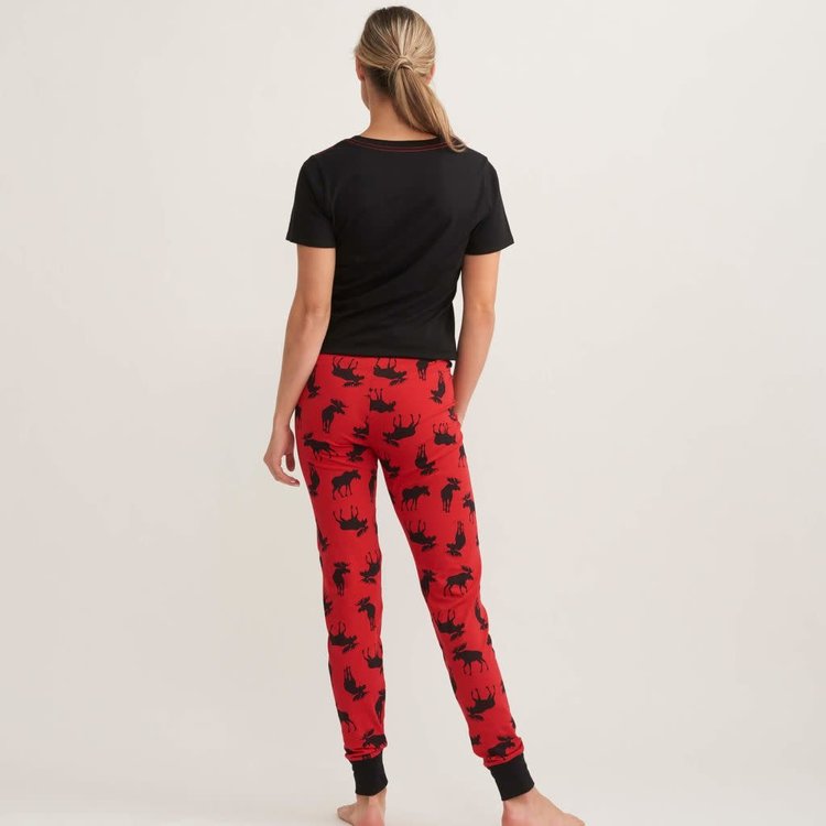 Little Blue House by Hatley Moose on Red | Pajama Tee