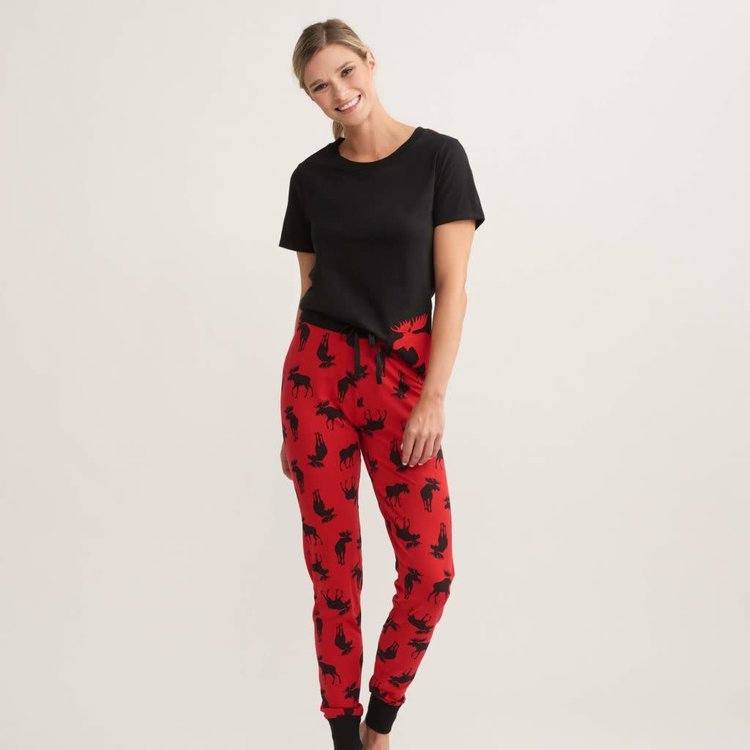 Little Blue House by Hatley Moose on Red | Pajama Tee