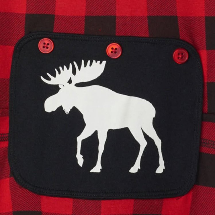 Little Blue House by Hatley Moose on Plaid  | Union Suit