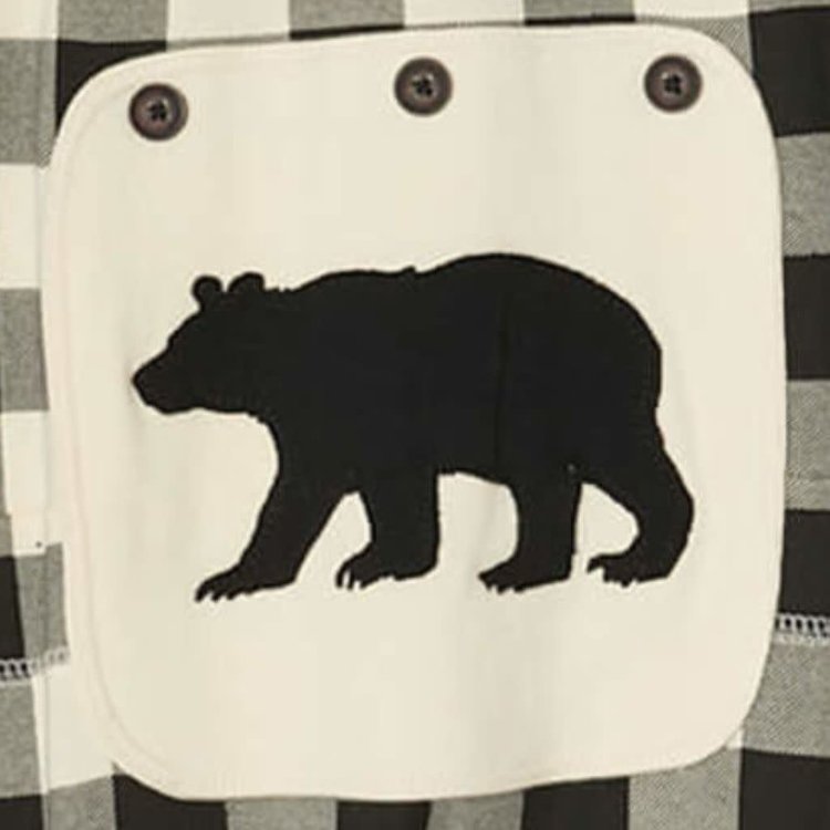 Little Blue House by Hatley Cream Plaid | Union Suit