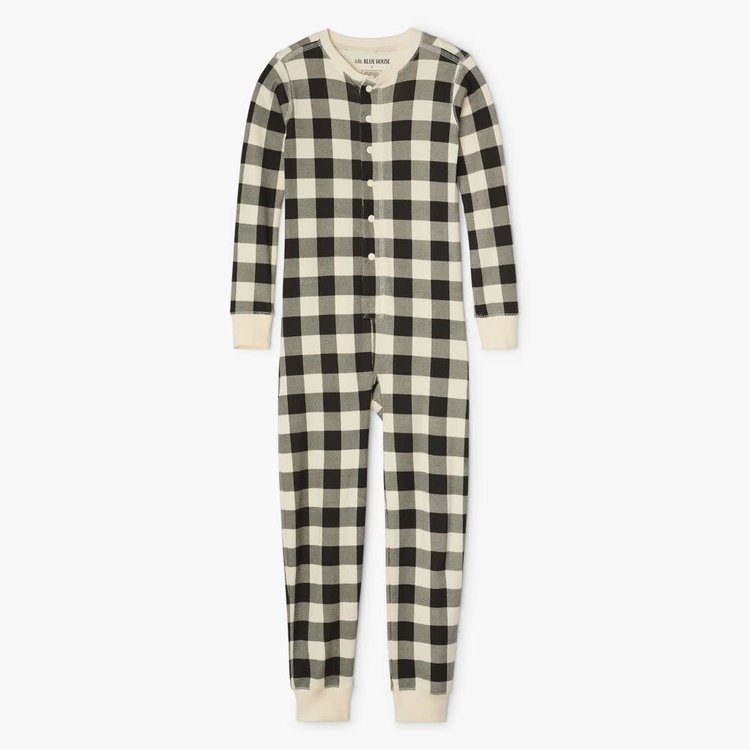Little Blue House by Hatley Cream Plaid | Union Suit