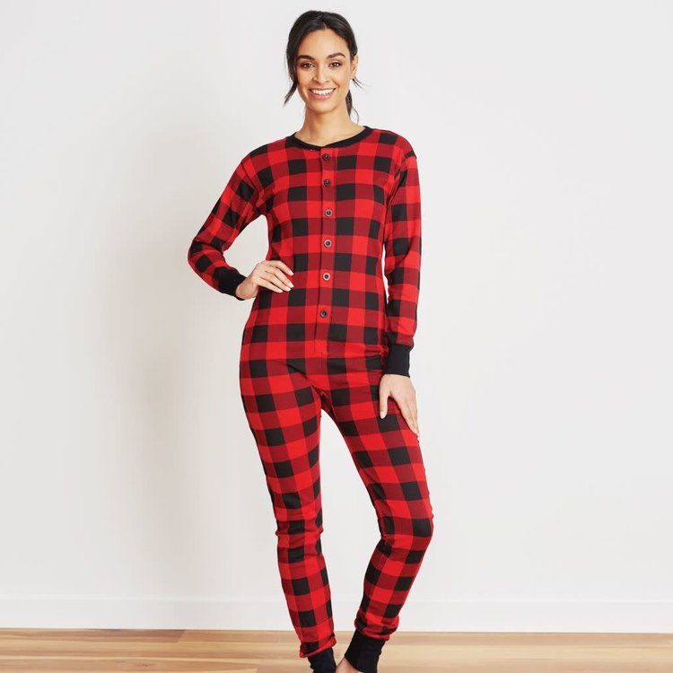 Little Blue House by Hatley Moose on Plaid | Union Suit