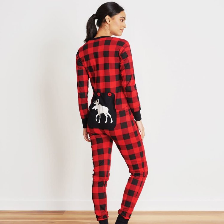 Little Blue House by Hatley Moose on Plaid | Union Suit