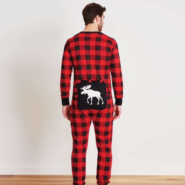 Little Blue House by Hatley Moose on Plaid | Union Suit