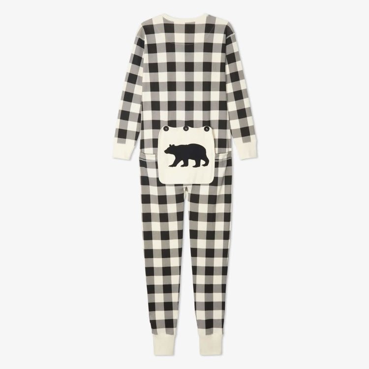 Little Blue House by Hatley Cream Plaid | Union Suit