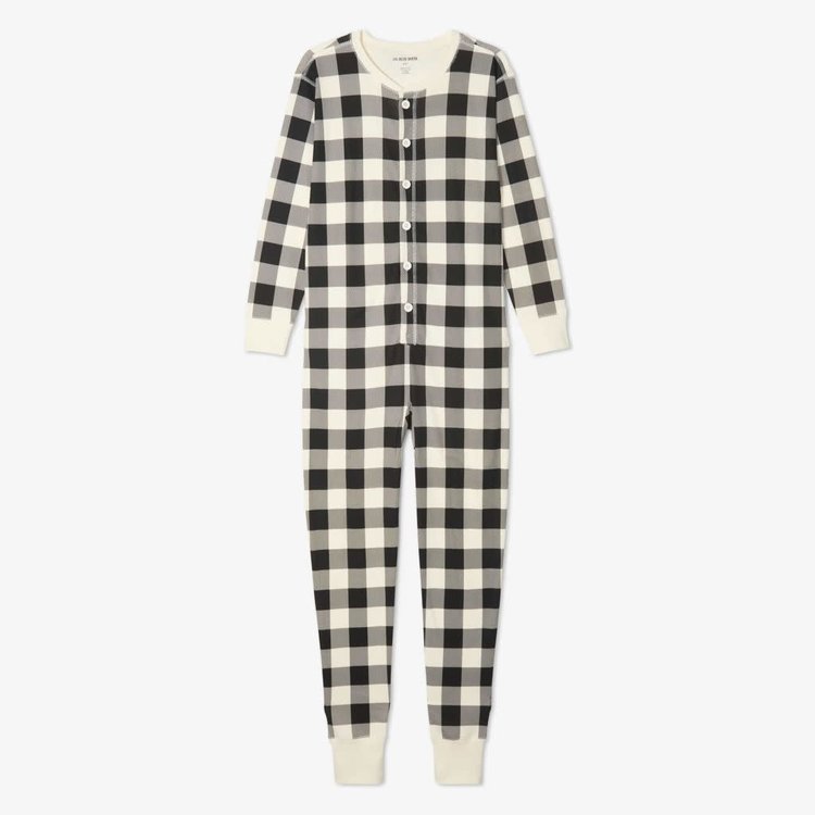 Little Blue House by Hatley Cream Plaid | Union Suit