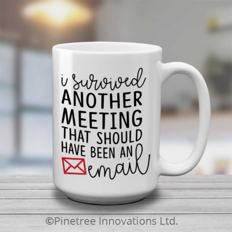 Pinetree Innovations I Survived Another Meeting | 15 oz Mug